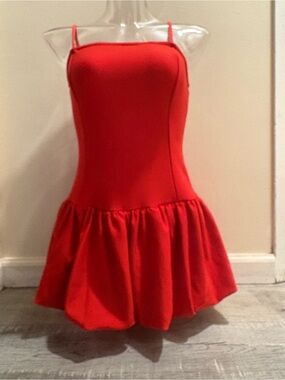Girls Red Spaghetti-Strap Fit & Flare Sundress